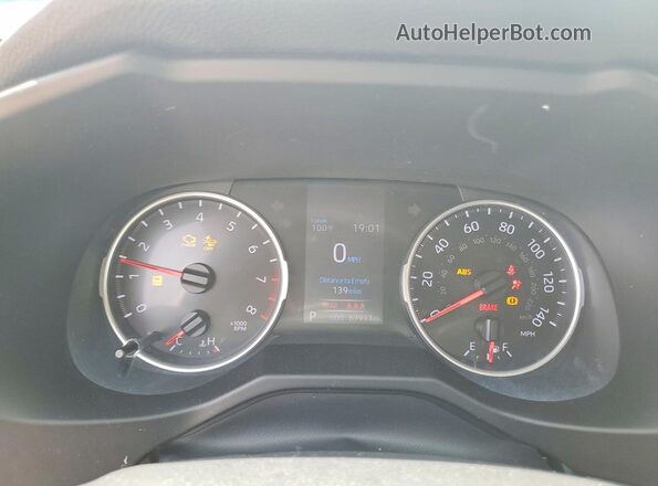 2T3H1RFV9LW098386 2020 TOYOTA RAV4 White ხელსაწყოთა პანელის ხედი