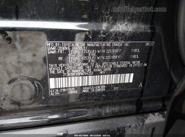 2T3H1RFV9PW294253 2023 TOYOTA RAV4 Черный Вид подкапотного пространства