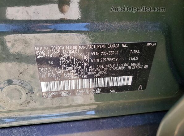 2T3J1RFV2RW479880 2024 TOYOTA RAV4 Green 