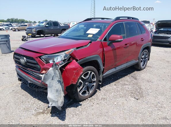 2T3J1RFV3KW005863 2019 TOYOTA RAV4 Maroon Vista tres cuartos delantera izquierda