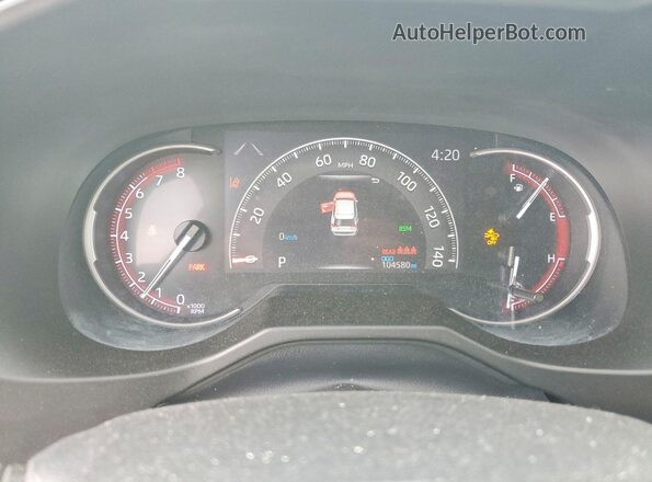 2T3J1RFV5KC034931 2019 TOYOTA RAV4 Black Widok zestawu wskaźników