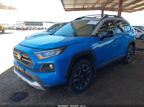 2T3J1RFV6KC030189 2019 TOYOTA RAV4 Blue Առջևի ձախ երեք քառորդ տեսարան