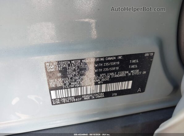 2T3J1RFV6KC055688 2019 TOYOTA RAV4 Gray Engine compartment view