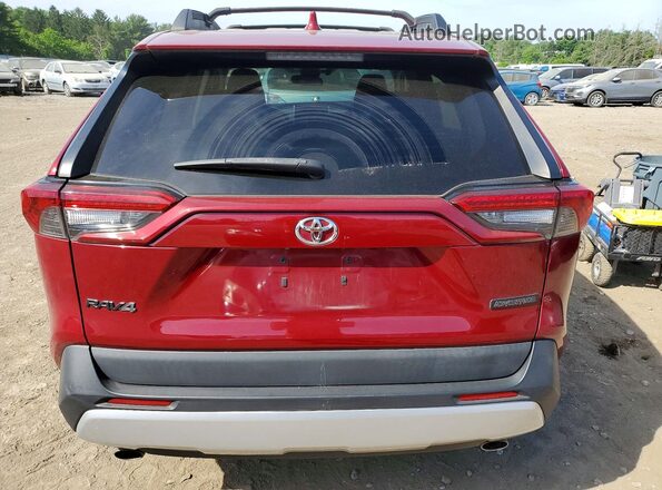 2T3J1RFV6KW034192 2019 TOYOTA RAV4 Бордовый Вид сзади