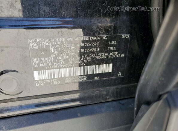 2T3J1RFV7PW375074 2023 TOYOTA RAV4 Black ძრავის განყოფილების ხედი