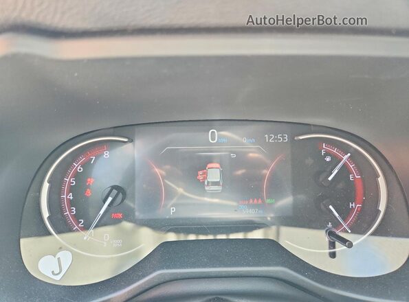2T3J1RFV8LC075913 2020 TOYOTA RAV4 Gray Vista del cuadro de instrumentos