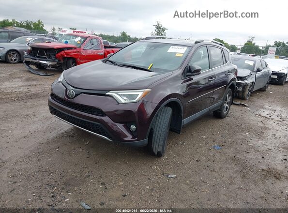 2T3JFREV8HW584330 2017 TOYOTA RAV4 Maroon წინა მარცხენა ხედი სამი მეოთხედიდან