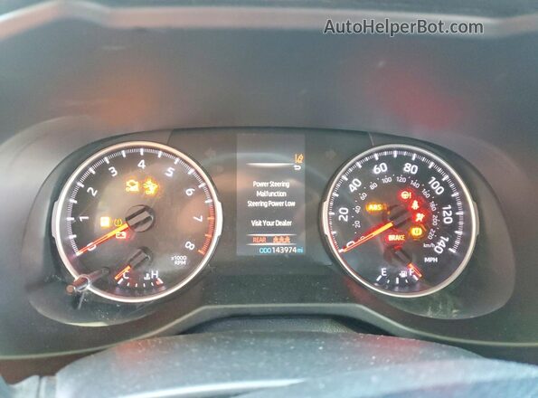 2T3K1RFVXKC013464 2019 TOYOTA RAV4 White Instrument cluster view