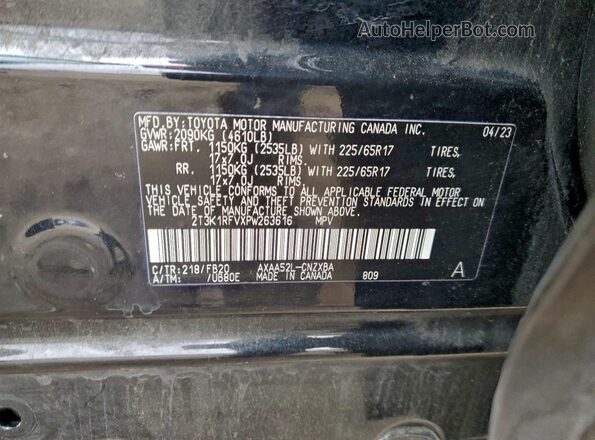 2T3K1RFVXPW263616 2023 TOYOTA RAV4 Черный 