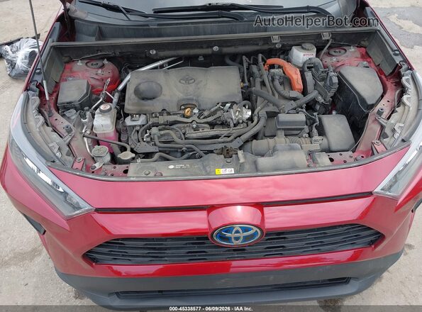 2T3LWRFV4NW138064 2022 TOYOTA RAV4 HYBRID Red Вид ззаду