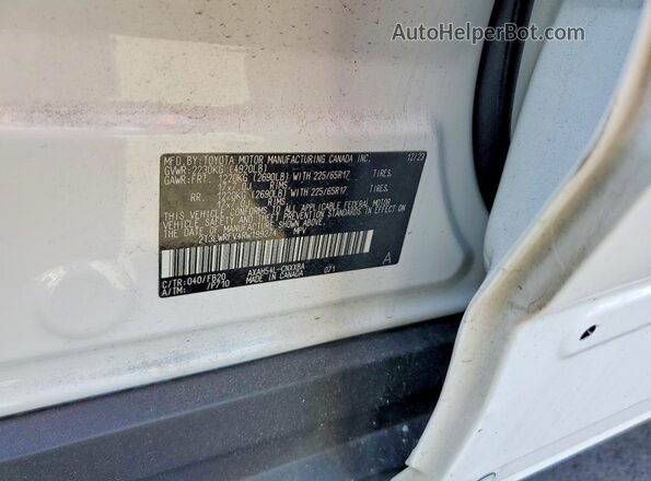 2T3LWRFV4RW199274 2024 TOYOTA RAV4 White VIN կոդի պիտակի տեսք