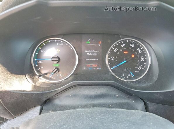 2T3LWRFV9KW045486 2019 TOYOTA RAV4 Silver Instrument cluster view