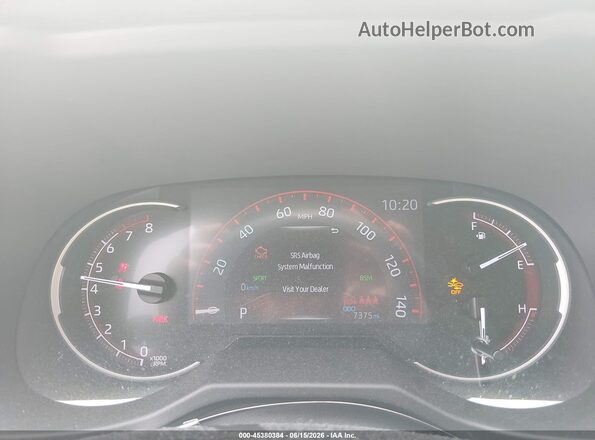 2T3N1RFV0KC013602 2019 TOYOTA RAV4 White Widok tylnych siedzeń