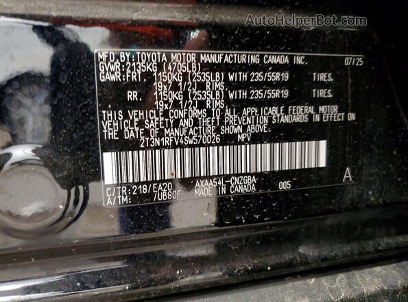 2T3N1RFV4SW570026 2025 TOYOTA RAV4 Black 