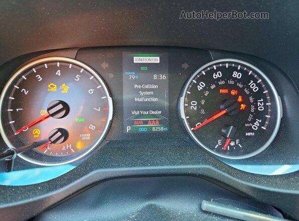 2T3P1RFV0LW104278 2020 TOYOTA RAV4 Gray Սարքավորումների վահանակի տեսք
