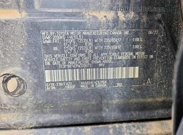 2T3P1RFV0PW379073 2023 TOYOTA RAV4 Black 