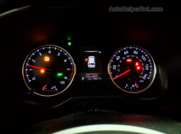 2T3P1RFV1MW218968 2021 TOYOTA RAV4 Red Widok zestawu wskaźników