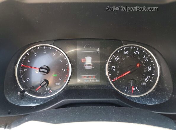 2T3P1RFV2KC045685 2019 TOYOTA RAV4 Blue ხელსაწყოთა პანელის ხედი