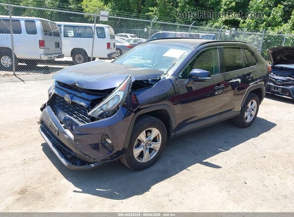 2T3P1RFV3KW041952 2019 TOYOTA RAV4 Dark Blue Передняя левая четверть