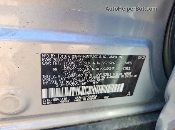 2T3P1RFV3SW549497 2025 TOYOTA RAV4 Silver 