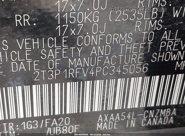 2T3P1RFV4PC345056 2023 TOYOTA RAV4 Gray Engine compartment view