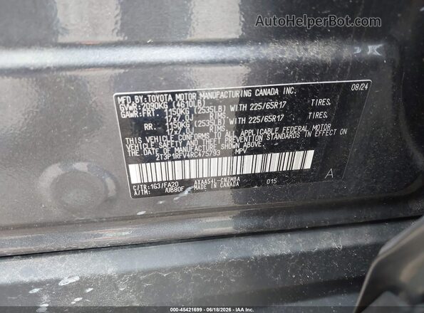2T3P1RFV4RC475793 2024 TOYOTA RAV4 Gray Widok komory silnika