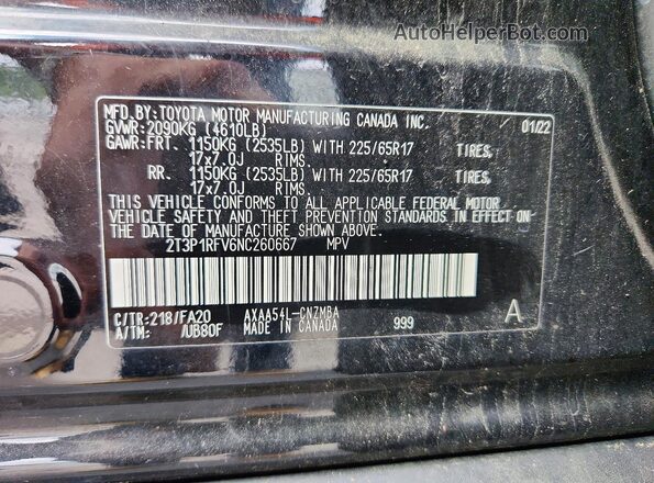 2T3P1RFV6NC260667 2022 TOYOTA RAV4 Black 