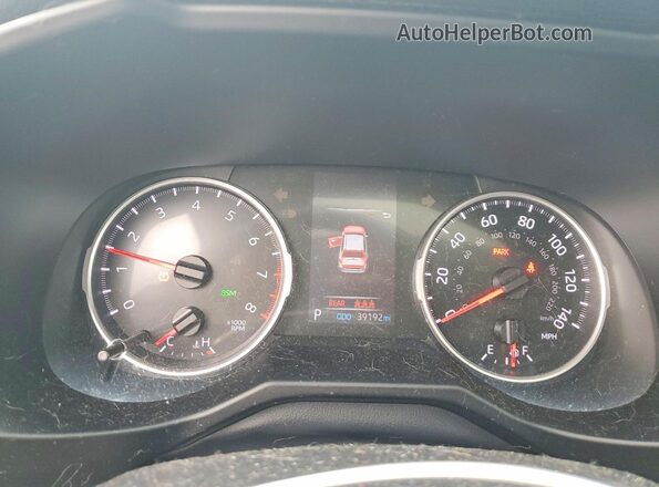 2T3P1RFV7KW076915 2019 TOYOTA RAV4 Turquoise Instrument cluster view