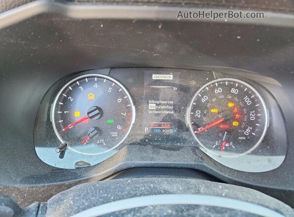 2T3P1RFV7NC285481 2022 TOYOTA RAV4 Silver Instrument cluster view