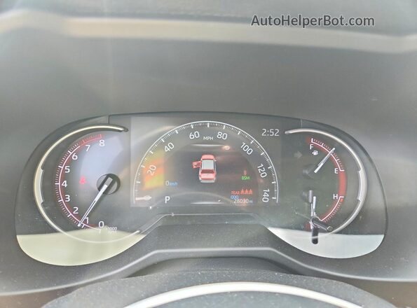 2T3P1RFV7RW434346 2024 TOYOTA RAV4 White Widok zestawu wskaźników