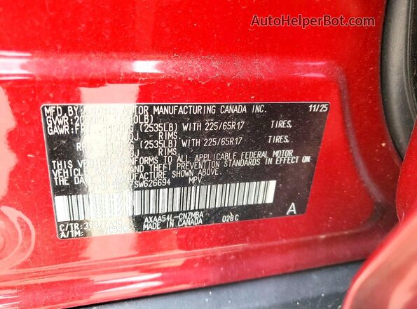 2T3P1RFV7SW626694 2025 TOYOTA RAV4 Red 