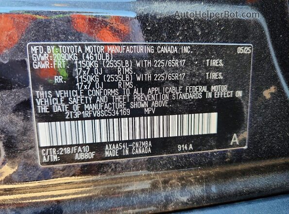 2T3P1RFV8SC534169 2025 TOYOTA RAV4 Black 
