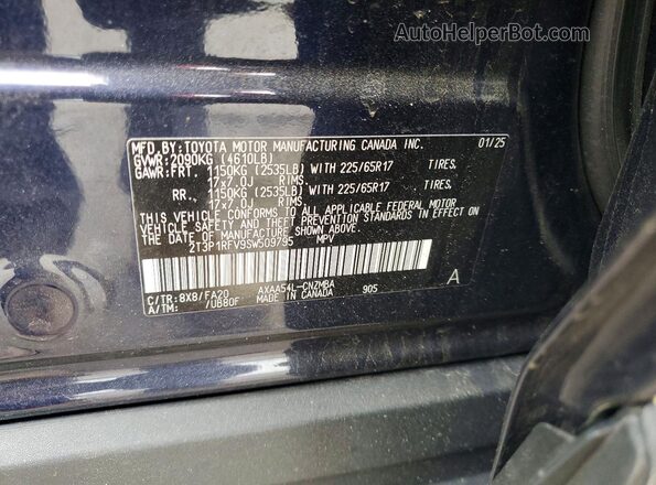 2T3P1RFV9SW509795 2025 TOYOTA RAV4 Blue 