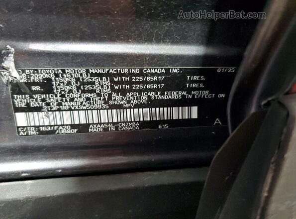 2T3P1RFVXSW509935 2025 TOYOTA RAV4 Gray 