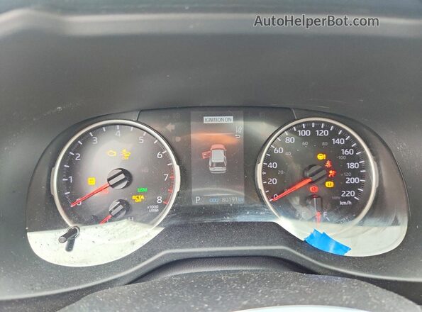 2T3R1RFV4MW202045 2021 TOYOTA RAV4 Blue Սարքավորումների վահանակի տեսք