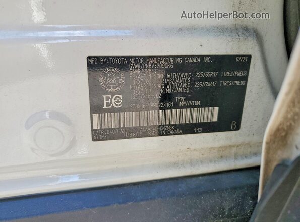 2T3R1RFV8MC227161 2021 TOYOTA RAV4 White 