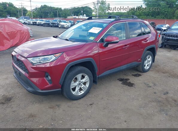 2T3R6RFVXMW016849 2021 TOYOTA RAV4 HYBRID Red Առջևի ձախ երեք քառորդ տեսարան
