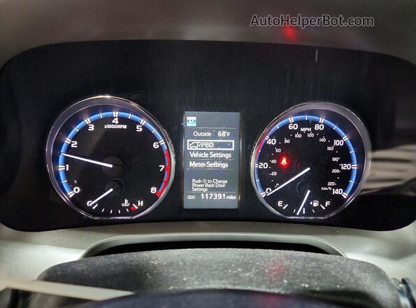 2T3RFREV0GW464054 2016 TOYOTA RAV4 Gray Вид щитка приладів