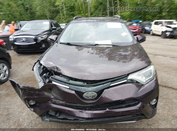 2T3RFREV0JW825371 2018 TOYOTA RAV4 Purple Вид щитка приладів