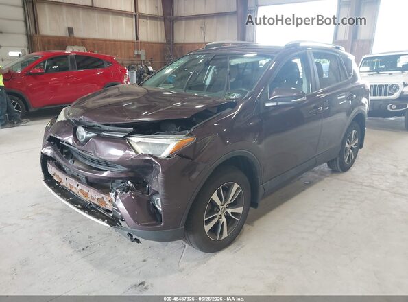 2T3RFREV1JW781073 2018 TOYOTA RAV4 Purple Передня ліва чверть