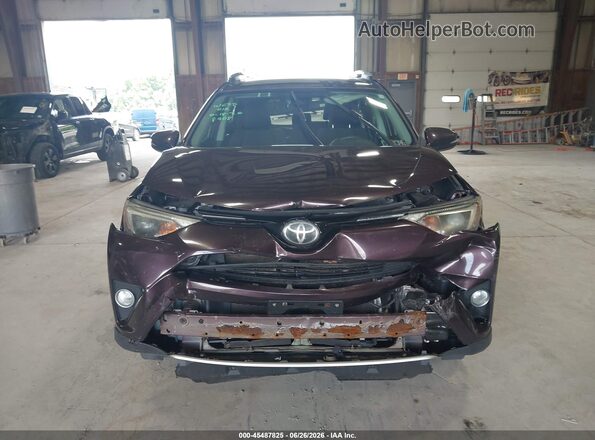 2T3RFREV1JW781073 2018 TOYOTA RAV4 Purple Вид щитка приладів