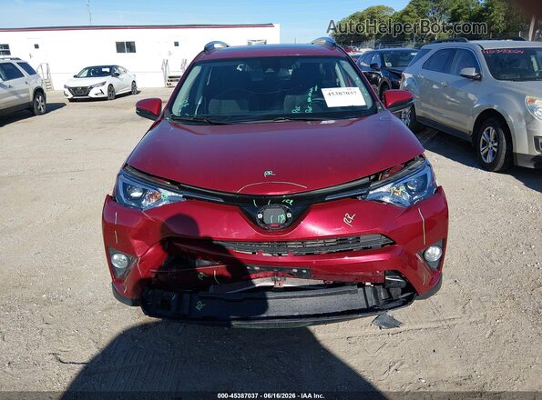 2T3RFREV3JW715737 2018 TOYOTA RAV4 Red Вид щитка приладів