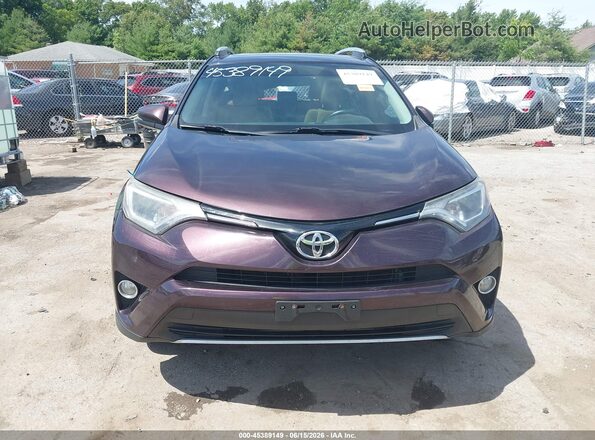 2T3RFREV5GW440560 2016 TOYOTA RAV4 Burgundy Սարքավորումների վահանակի տեսք
