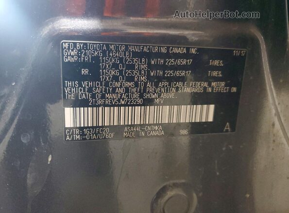 2T3RFREV5JW723290 2018 TOYOTA RAV4 Gray 