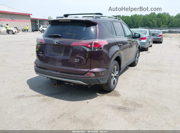 2T3RFREV6HW670304 2017 TOYOTA RAV4 Burgundy უკანა მარჯვენა
