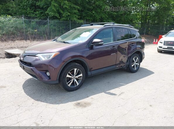 2T3RFREV6HW670304 2017 TOYOTA RAV4 Burgundy წინა მარცხენა ხედი სამი მეოთხედიდან