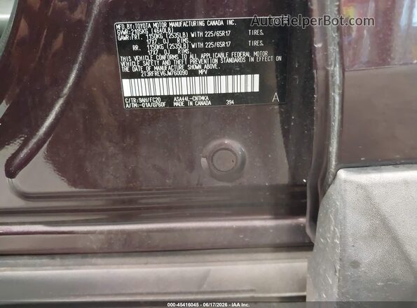 2T3RFREV6JW760090 2018 TOYOTA RAV4 Burgundy Widok komory silnika