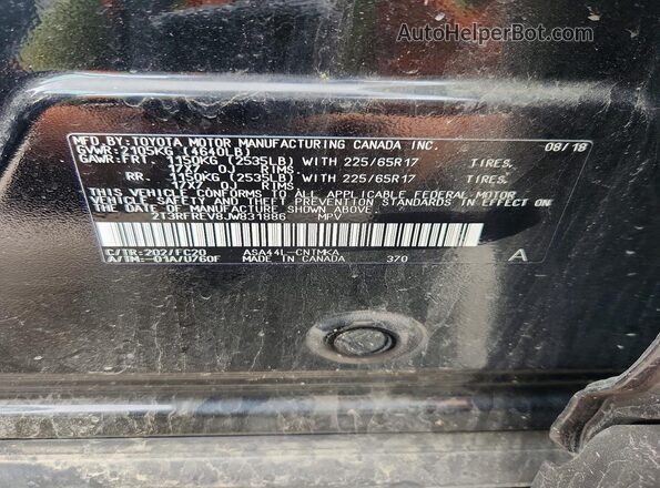 2T3RFREV8JW831886 2018 TOYOTA RAV4 Black 360 interior view
