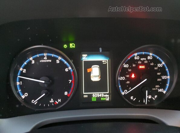 2T3RFREVXJW742935 2018 TOYOTA RAV4 Burgundy Instrument cluster view