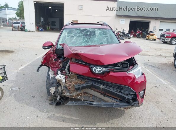 2T3RFREVXJW833929 2018 TOYOTA RAV4 Red ხელსაწყოთა პანელის ხედი